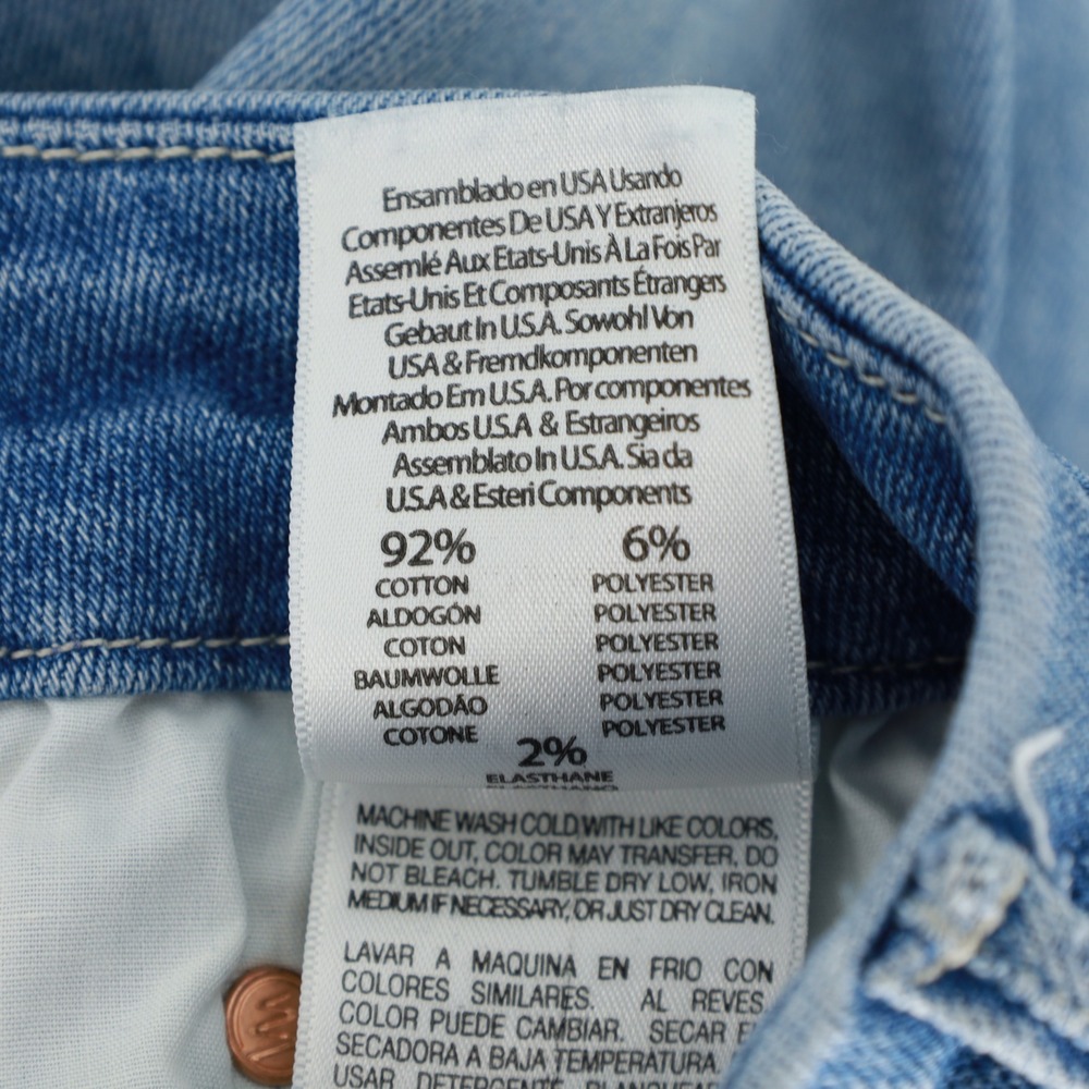 Mother Looker Ankle Fray Jeans Size 25 Twenty-Eight and a Half Wishes Light Blue - Picture 13 of 14